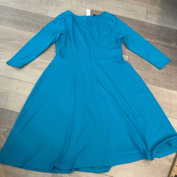 TALBOTS WOMENS ICE BLUE DRESS NEW SIZE LARGE - Picture 1 of 8